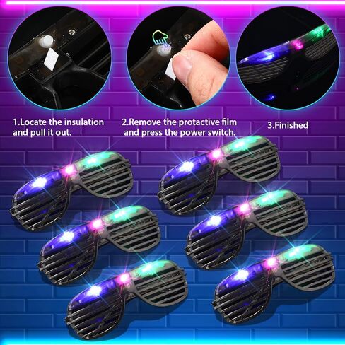 قبعة راعية البقر الخفيفة من Maitys ونظارات LED متوهجة قبعة رعاة البقر نظارات مصراع للنساء والرجال لوازم حفلات أعياد الميلاد in Kuwait