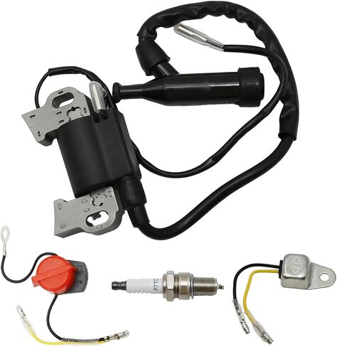 GX390 Ignition Coil Kit w/Spark Plug & Switch Replacement for Honda GX240 GX270 GX340 8HP 9HP 11HP 13HP Engines 339cc 389cc 439cc Generators, Replace 30500-ZE2-023, 30500-ZF6-W02 in Saudi Arabia