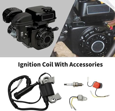 GX390 Ignition Coil Kit w/Spark Plug & Switch Replacement for Honda GX240 GX270 GX340 8HP 9HP 11HP 13HP Engines 339cc 389cc 439cc Generators, Replace 30500-ZE2-023, 30500-ZF6-W02 in Saudi Arabia