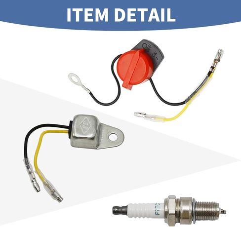 GX390 Ignition Coil Kit w/Spark Plug & Switch Replacement for Honda GX240 GX270 GX340 8HP 9HP 11HP 13HP Engines 339cc 389cc 439cc Generators, Replace 30500-ZE2-023, 30500-ZF6-W02 in Saudi Arabia