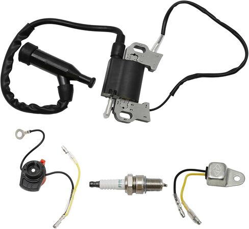 GX390 Ignition Coil Kit w/Spark Plug & Switch Replacement for Honda GX240 GX270 GX340 8HP 9HP 11HP 13HP Engines 339cc 389cc 439cc Generators, Replace 30500-ZE2-023, 30500-ZF6-W02 in Saudi Arabia