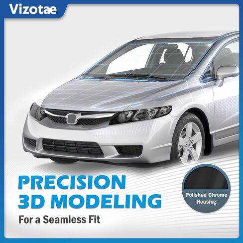 مجموعة المصابيح الأمامية لسيارة Honda Civic ذات 4 أبواب لاستبدال المصابيح الأمامية الهالوجين 2006-2011، شعاع عالي/منخفض مع المصابيح، جانب السائق والراكب in Saudi Arabia