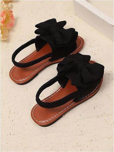 GORGLITTER Girl's Bow Sandals Dressy Ankle Strap Open Toe Cute Summer Wedding Beach Sandals in Saudi Arabia