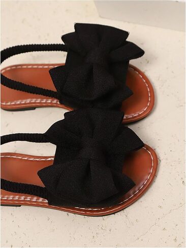 GORGLITTER Girl's Bow Sandals Dressy Ankle Strap Open Toe Cute Summer Wedding Beach Sandals in Saudi Arabia
