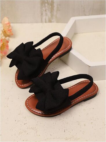 GORGLITTER Girl's Bow Sandals Dressy Ankle Strap Open Toe Cute Summer Wedding Beach Sandals in Saudi Arabia
