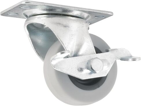 عجلة بلوحة دوارة من المطاط اللدن بالحرارة (TPR) من Titan مقاس 4 بوصات + فرامل، بسعة 250 رطلًا، باللون الأسود in Kuwait