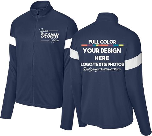 INK STITCH Men St800 Custom Printing Add Logo Photo Texts Front Back Travel Full Zip Up Jackets in Saudi Arabia