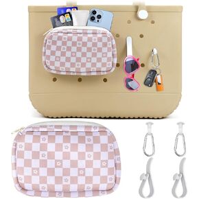 Bogg Bag Organizer Accessory Set, Including 1 Capacity Phone Holder Zipper Bag and 4 Key Holder for Beach Bags Tote Bags in Saudi Arabia