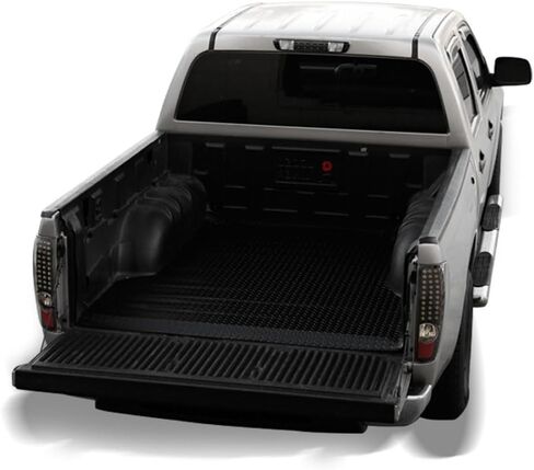 Black Rubber Diamond Plate Truck Bed Floor Mat Liner Compatible with 02-18 Dodge Ram / 19-22 Classic 8 Feet (96") Long Bed in Saudi Arabia