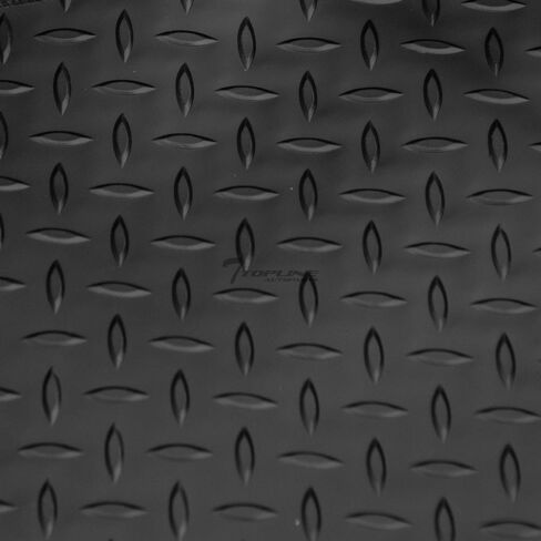 Black Rubber Diamond Plate Truck Bed Floor Mat Liner Compatible with 02-18 Dodge Ram / 19-22 Classic 8 Feet (96") Long Bed in Saudi Arabia