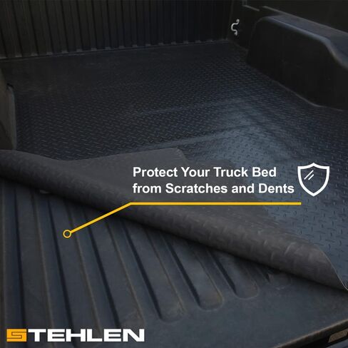 642167828938 Compatible with 2004-2014 Ford F150 8 Feet (96") Long Bed Rubber Diamond Plate Truck Bed Mat - Black in Saudi Arabia