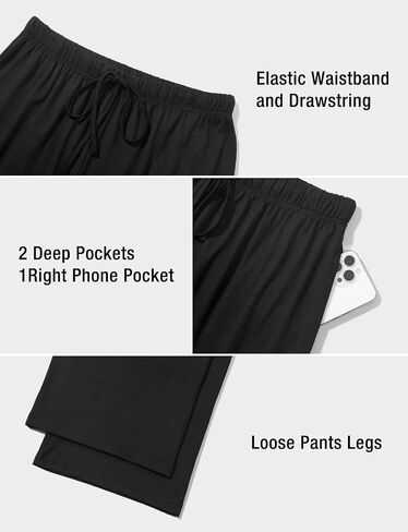 Cosy Pyro 3 Pack Women Casual Pajama Pants Soft Pjs Bottoms Lounge Comfy Sleep Pants with Pocket Drawstring in Saudi Arabia