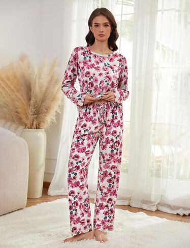 Cosy Pyro 3 Pack Women Casual Pajama Pants Soft Pjs Bottoms Lounge Comfy Sleep Pants with Pocket Drawstring in Saudi Arabia