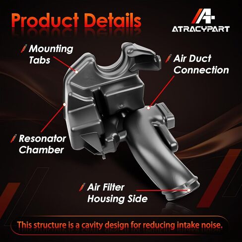 Lower Engine Air Cleaner Intake Resonator Chamber Assembly Filter Box Compatible with Honda Accord 2.4L/3.5L 2013-2017 Models - Replaces OEM Part #17230-5A2-A00 172305A2A00 in Saudi Arabia
