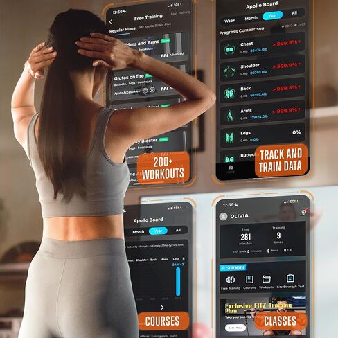 SQUATZ Vibration Plate Exercise Machine Set - Standing Vibrating Platform for Pain Relief, Lymphatic Drainage and Weight Loss - Board Includes 5pcs. Resistance Bands and Pilates Rod in Kuwait