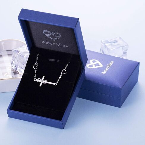 أساور AmorAime 925 من الفضة الإسترلينية للنساء سوار متقاطع مع جوهرة الميلاد هدايا مجوهرات لعيد الحب أو عيد الميلاد أو الذكرى السنوية (C-04-April) in Kuwait