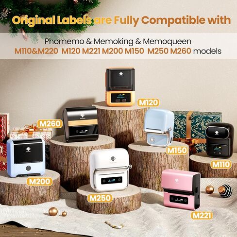 ملصق زهرة Memoking Rosy Clouds، مستدير 1.96 بوصة، 140 قطعة، متوافق مع ملصقات طابعة Phomemo M110 M220 M200 M120 M221 لتصميم شعار DIY، شكرًا in Kuwait