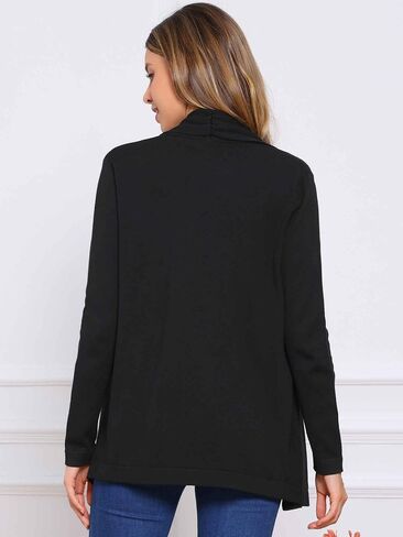 Allegra K Cardigan Sweaters for Women Open Front Long Sleeve Lightweight Knit Cardigans in Saudi Arabia
