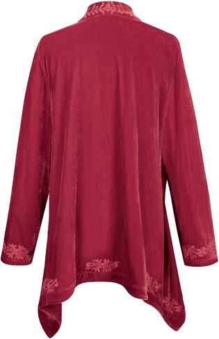 FLORIANA Womens Embroidered Kimono Cardigan Velvet Blazer Open Front Kimono Top in Saudi Arabia