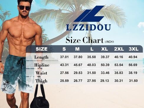 Men's Hawaiian Swim Trunks Quick-Dry Beach Shorts with Mesh Lining & Pockets for Swimming Surfing Vacation in Saudi Arabia