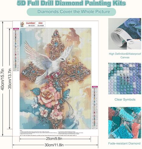 CEOVR Lighthouse Diamond Art Kits for Adults, 5D DIY Full Drill Beach Lighthouse Diamond Painting Dots Gem Art, Adult Crafts Kits Arts and Crafts, Wall Decor for Home Office 12x16inch in Saudi Arabia