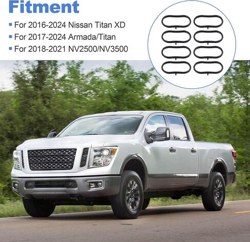 مجموعة من 8 قطع مجموعة حشية مشعب السحب متوافقة مع 2016-2024 Nissan Titan XD، 2017-2024 Armada/Titan، 2018-2021 NV2500/NV3500 in Saudi Arabia
