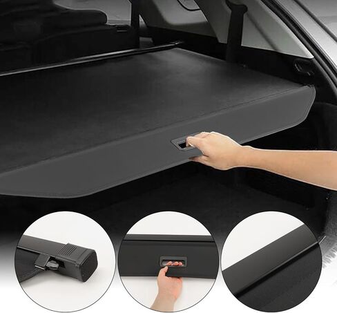 غطاء D-Lumina Cargo - متوافق مع 2010-2021 2022 2023 2024 Toyota 4Runner - أغطية أمان لصندوق الأمتعة الخلفي قابلة للسحب وواقي مضاد للسرقة، قماش in Saudi Arabia
