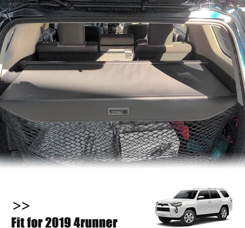 غطاء D-Lumina Cargo - متوافق مع 2010-2021 2022 2023 2024 Toyota 4Runner - أغطية أمان لصندوق الأمتعة الخلفي قابلة للسحب وواقي مضاد للسرقة، قماش in Saudi Arabia
