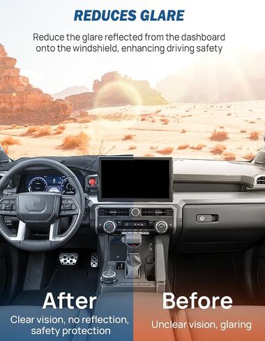 حصيرة غطاء لوحة القيادة JOYTUTUS متوافقة مع 2025 4Runner و2024 2025 Tacoma لوحة غطاء لوحة القيادة حصيرة غير قابلة للانزلاق مع غطاء مكبر صوت قابل للفتح in Saudi Arabia