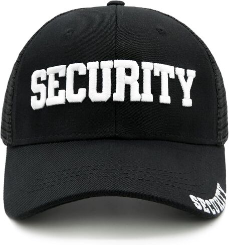 قبعة Waldeal Security Trucker للرجال والنساء، قبعة بيسبول شبكية مطرزة وقابلة للتعديل لحراسة الأمن in Kuwait