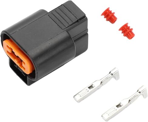 2 Pin ABS Sensor Connector Plug Kit Compatible for Mitsubishi, Waterproof 2.2 mm Series Plastic Black Female Wire Terminal Connector in Saudi Arabia
