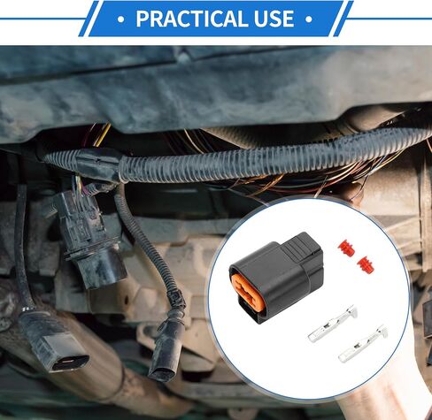 2 Pin ABS Sensor Connector Plug Kit Compatible for Mitsubishi, Waterproof 2.2 mm Series Plastic Black Female Wire Terminal Connector in Saudi Arabia