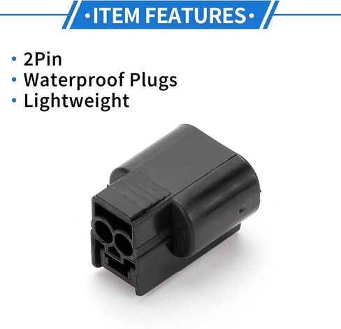 2 Pin ABS Sensor Connector Plug Kit Compatible for Mitsubishi, Waterproof 2.2 mm Series Plastic Black Female Wire Terminal Connector in Saudi Arabia