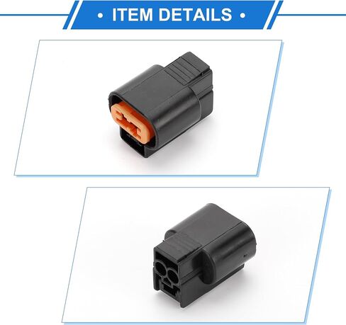 2 Pin ABS Sensor Connector Plug Kit Compatible for Mitsubishi, Waterproof 2.2 mm Series Plastic Black Female Wire Terminal Connector in Saudi Arabia