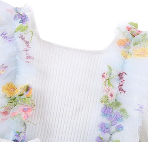 Baby Girl Long Sleeve Romper Dress 0-18M Infant Fairy First Birthday Outfit Bubble Romper with Bow Headband in Kuwait