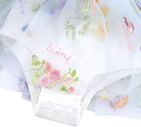 Baby Girl Long Sleeve Romper Dress 0-18M Infant Fairy First Birthday Outfit Bubble Romper with Bow Headband in Kuwait