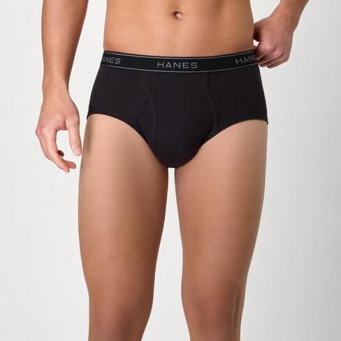Hanes Pack، ملابس داخلية قطنية مصبوغة، ملابس داخلية ماصة للرطوبة للرجال، متوسطة الارتفاع، 12 قطعة in Saudi Arabia