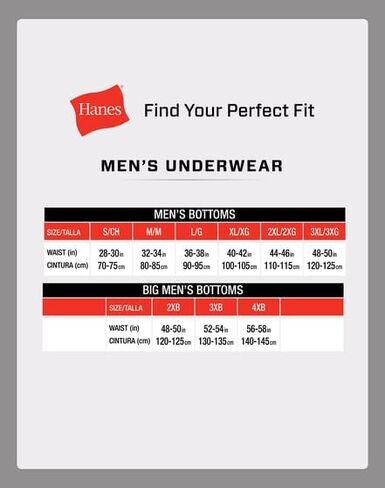 Hanes Pack، ملابس داخلية قطنية مصبوغة، ملابس داخلية ماصة للرطوبة للرجال، متوسطة الارتفاع، 12 قطعة in Saudi Arabia