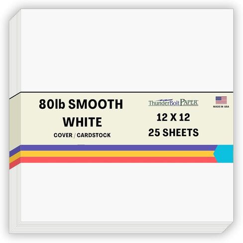 200 Bright White Smooth 80# Card Paper Sheets - 6" X 8" (6X8 Inches) 1" Frame Around 5X7 Card Size - 80 lb/Pound Cover Weight - Quality Paper - Consistency in Print - Smooth Finish in Saudi Arabia