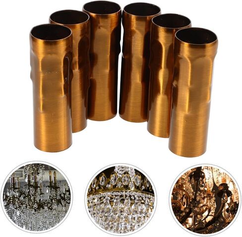DECHOUS 6pcs Chandelier Candle Light Sleeves Elegant Lamp Parts for Ceiling Lamps and Chandeliers Home Decor and Stylish Crystals in Saudi Arabia
