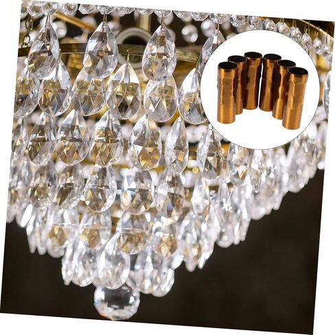 DECHOUS 6pcs Chandelier Candle Light Sleeves Elegant Lamp Parts for Ceiling Lamps and Chandeliers Home Decor and Stylish Crystals in Saudi Arabia