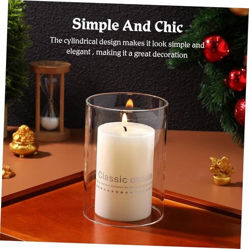 2pcs Glass Candle Shade Decorative Candle Covers Desktop Holder Home Decorative Shades in Saudi Arabia