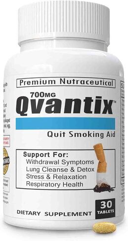 Qvantix Quit Smoking Aid - Respiratory Health and Lung Detox for Smokers - Stop Smoking Aid That Works to Clear Lungs, Alleviate Cravings, Withdrawal Symptoms, and Promote Relaxation 30 Tablets in Saudi Arabia