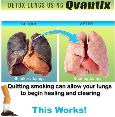 Qvantix Quit Smoking Aid - Respiratory Health and Lung Detox for Smokers - Stop Smoking Aid That Works to Clear Lungs, Alleviate Cravings, Withdrawal Symptoms, and Promote Relaxation 30 Tablets in Saudi Arabia