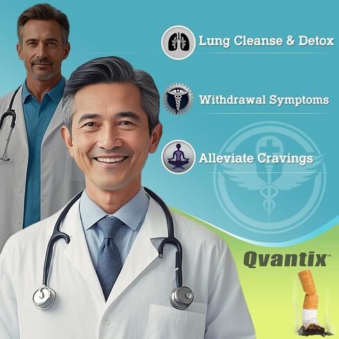 Qvantix Quit Smoking Aid - Respiratory Health and Lung Detox for Smokers - Stop Smoking Aid That Works to Clear Lungs, Alleviate Cravings, Withdrawal Symptoms, and Promote Relaxation 30 Tablets in Saudi Arabia