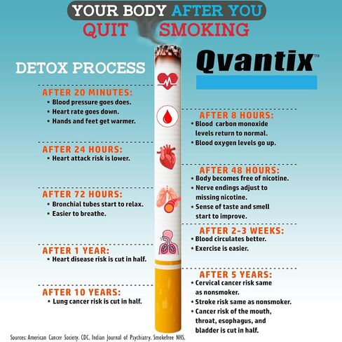 Qvantix Quit Smoking Aid - Respiratory Health and Lung Detox for Smokers - Stop Smoking Aid That Works to Clear Lungs, Alleviate Cravings, Withdrawal Symptoms, and Promote Relaxation 30 Tablets in Saudi Arabia