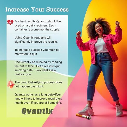 Qvantix Quit Smoking Aid - Respiratory Health and Lung Detox for Smokers - Stop Smoking Aid That Works to Clear Lungs, Alleviate Cravings, Withdrawal Symptoms, and Promote Relaxation 30 Tablets in Saudi Arabia