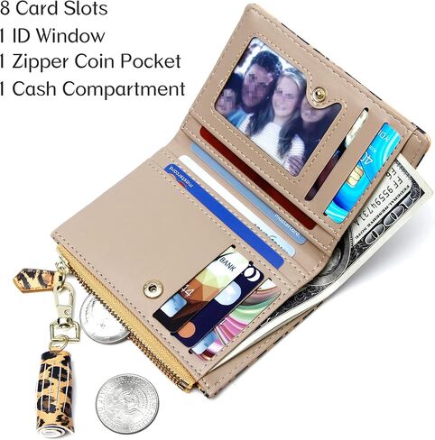 GEEAD Small Wallets for Women Bifold Slim Coin Purse Zipper ID Card Holder in Saudi Arabia