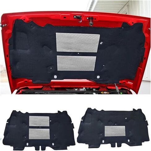2006-2017 Compatible for Jeep Wrangler Car Heat Sound Insulation Cotton Front Hood Engine Firewall Mat Pad Cover Noise Deadener H ( Color : 1 ) in Saudi Arabia