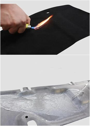 2006-2017 Compatible for Jeep Wrangler Car Heat Sound Insulation Cotton Front Hood Engine Firewall Mat Pad Cover Noise Deadener H ( Color : 1 ) in Saudi Arabia